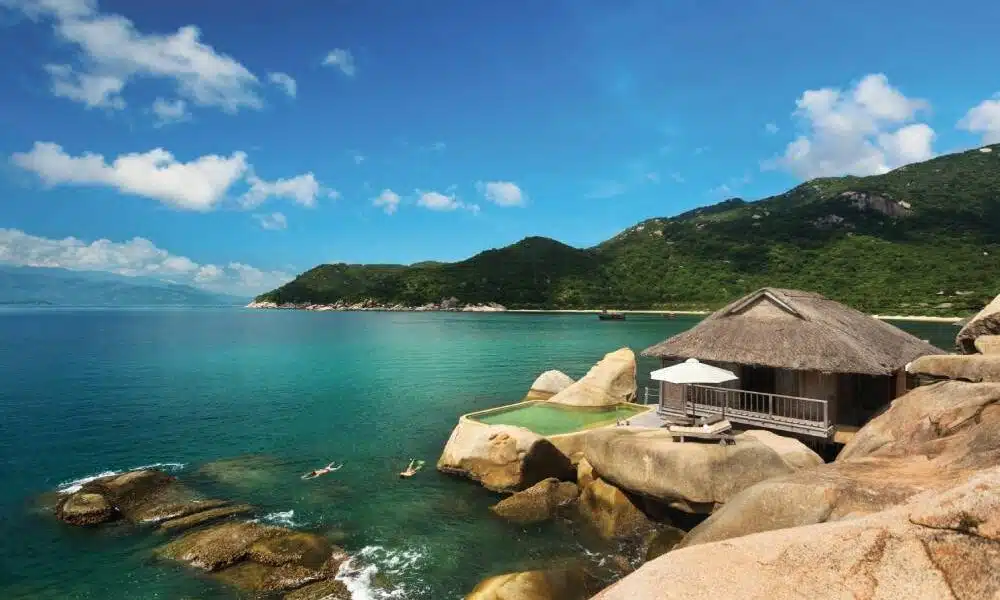 Luxusreise Vietnam Six Senses Pool Felsen Flitterwochen, Abkühlung, Pools