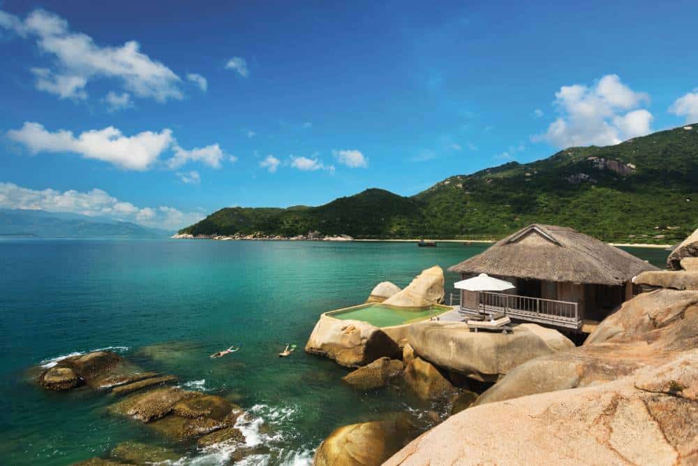 Luxusreise Vietnam Six Senses Pool Felsen Flitterwochen, Abkühlung, Pools