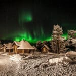 Nordlicht Blockhütten Luxus Unterkunft Luxusreise Lappland