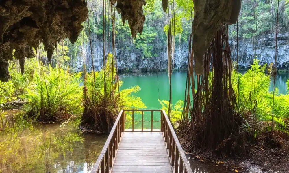 Dominikanischen Republik Ferien Drei Augen Höhle Santo Domingo Ojos Nationalpark