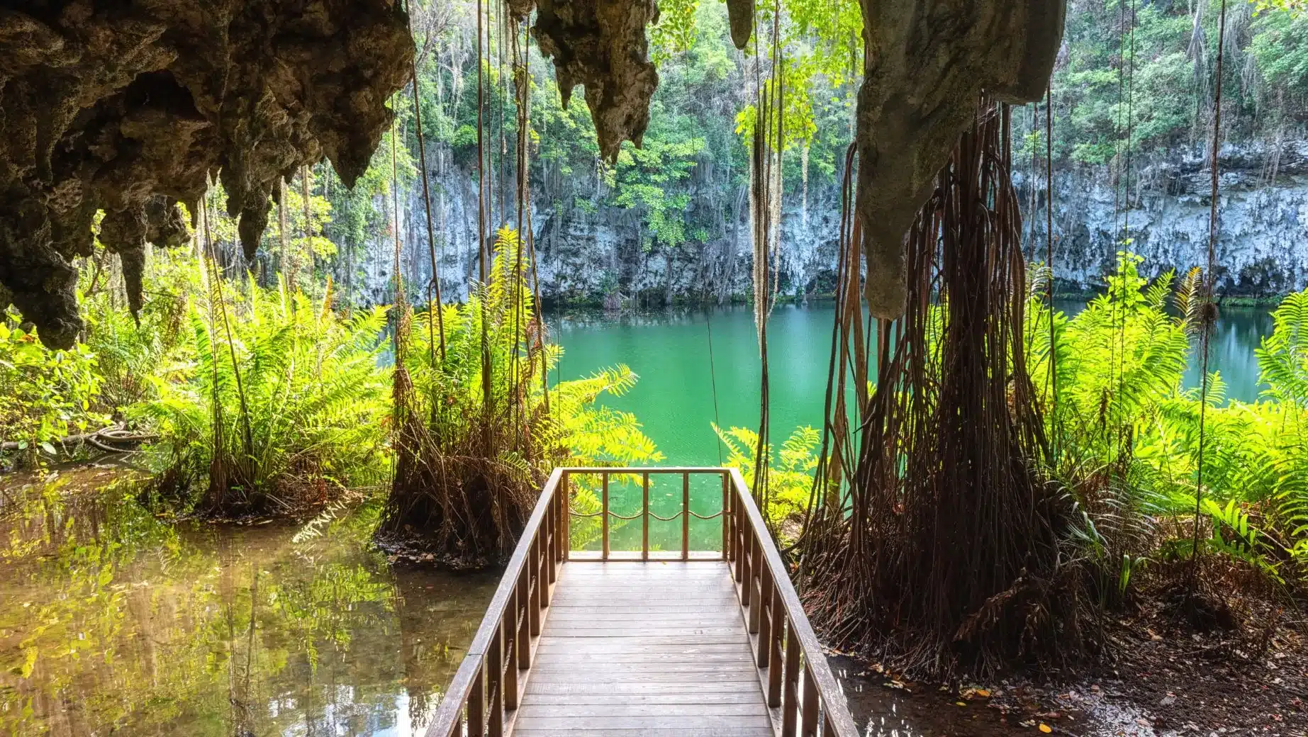 Dominikanischen Republik Ferien Drei Augen Höhle Santo Domingo Ojos Nationalpark
