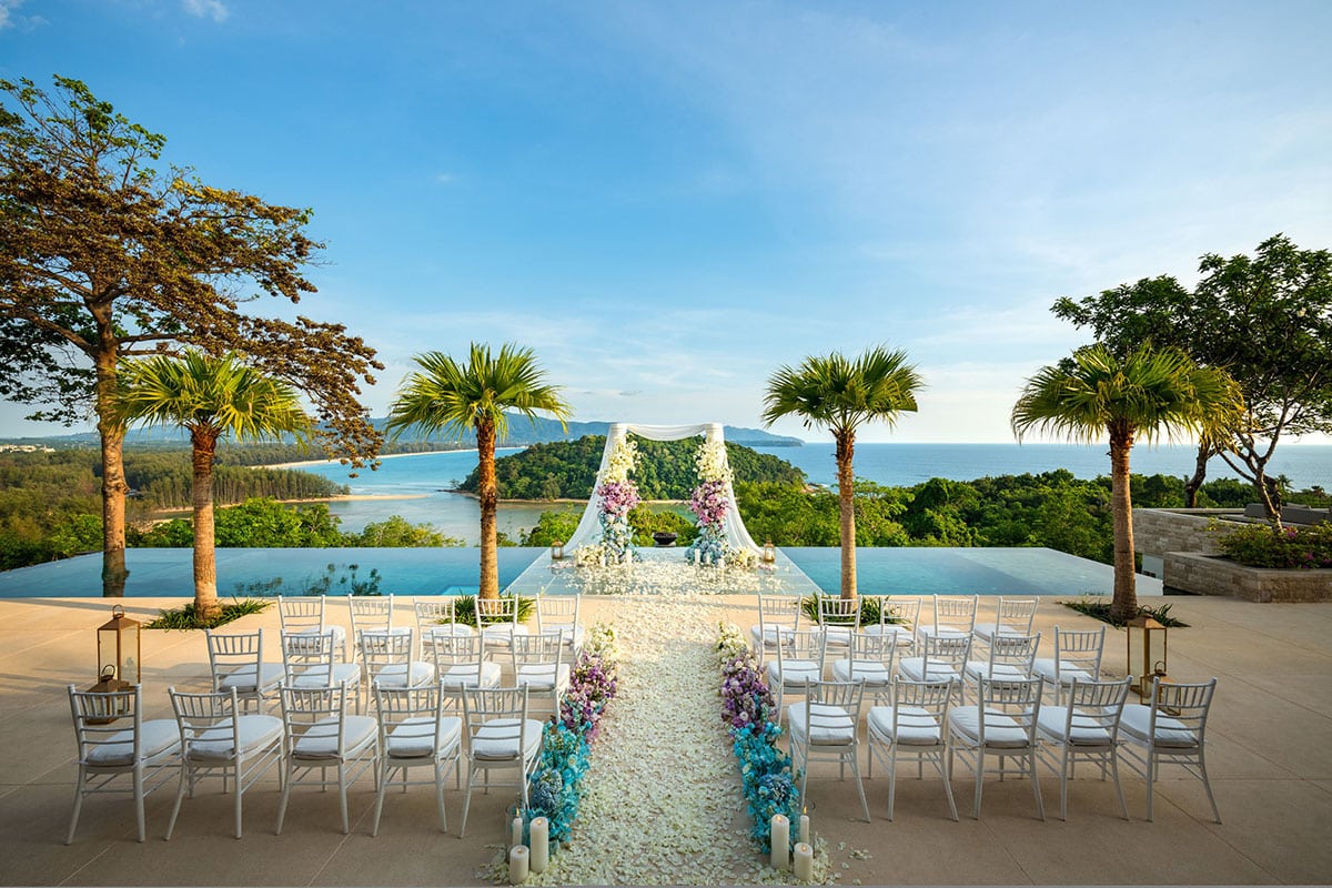 Anantara Layan Phuket Resort Amenity Wedding Setup at Layan Residence with Ocean View