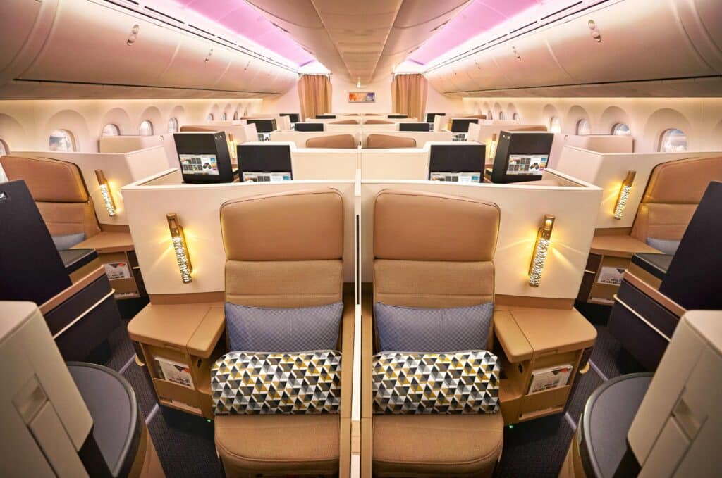 Kabine Business Class Etihad Airways