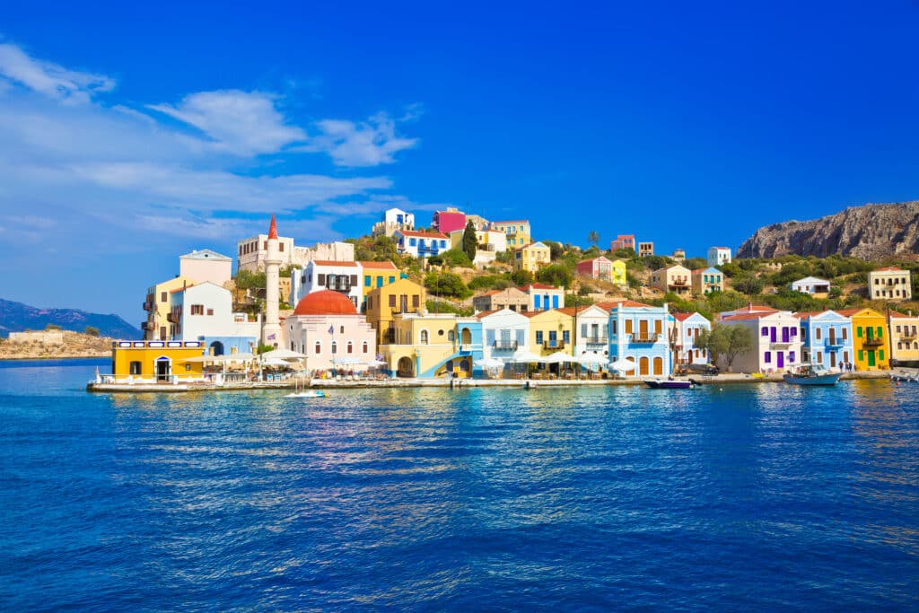 Blick auf Kastellorizo in Griechenland