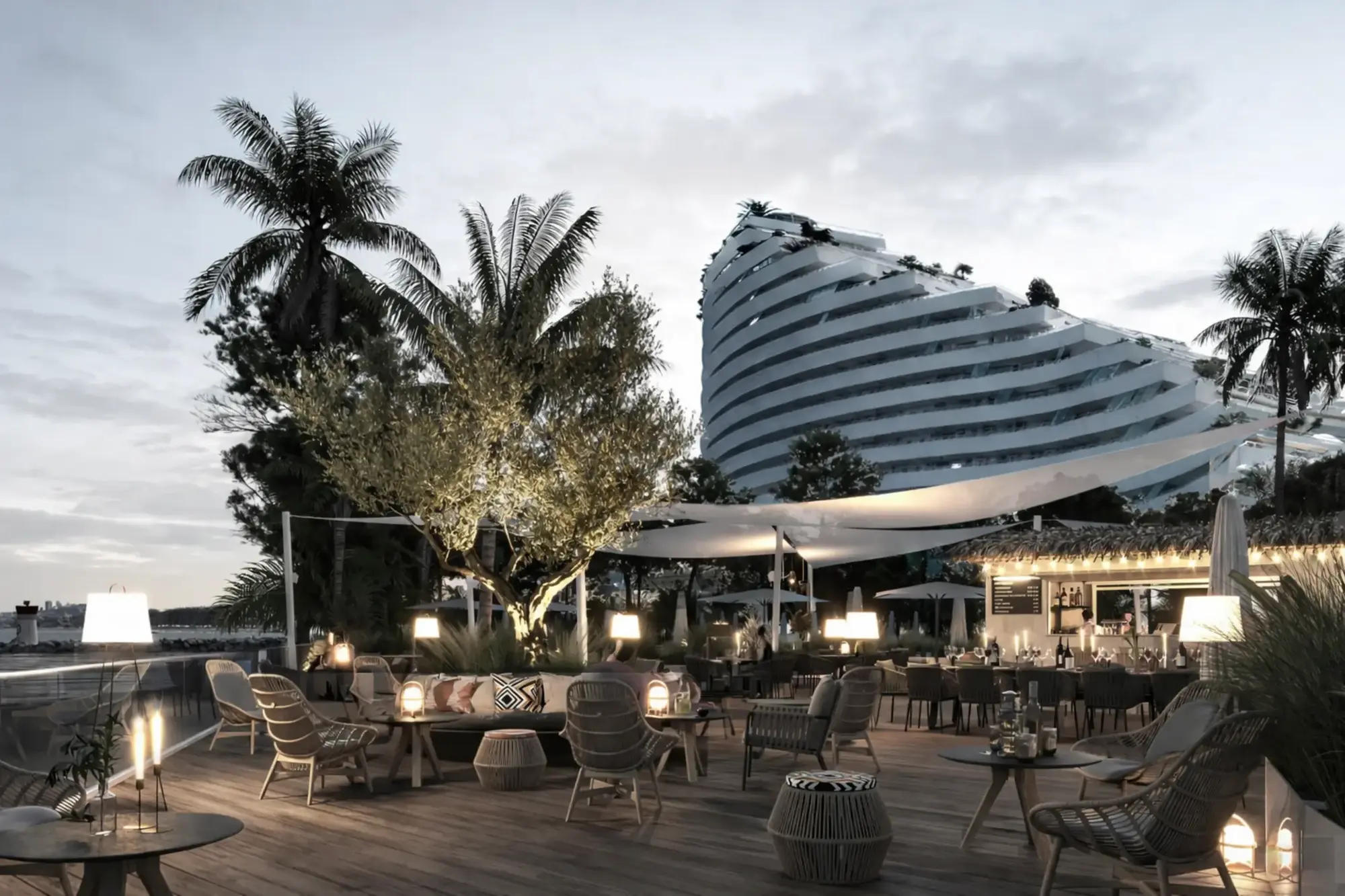 Marina Baie des Anges Hotel: Neue Riviera-Ikone mit 61 Zimmern NAPA Restaurant und Beach Club im Marina Baie des Anges Hotel, gesellschaftlicher Treffpunkt an der Côte d'Azur. (Quelle: © 2026 Hilton)
