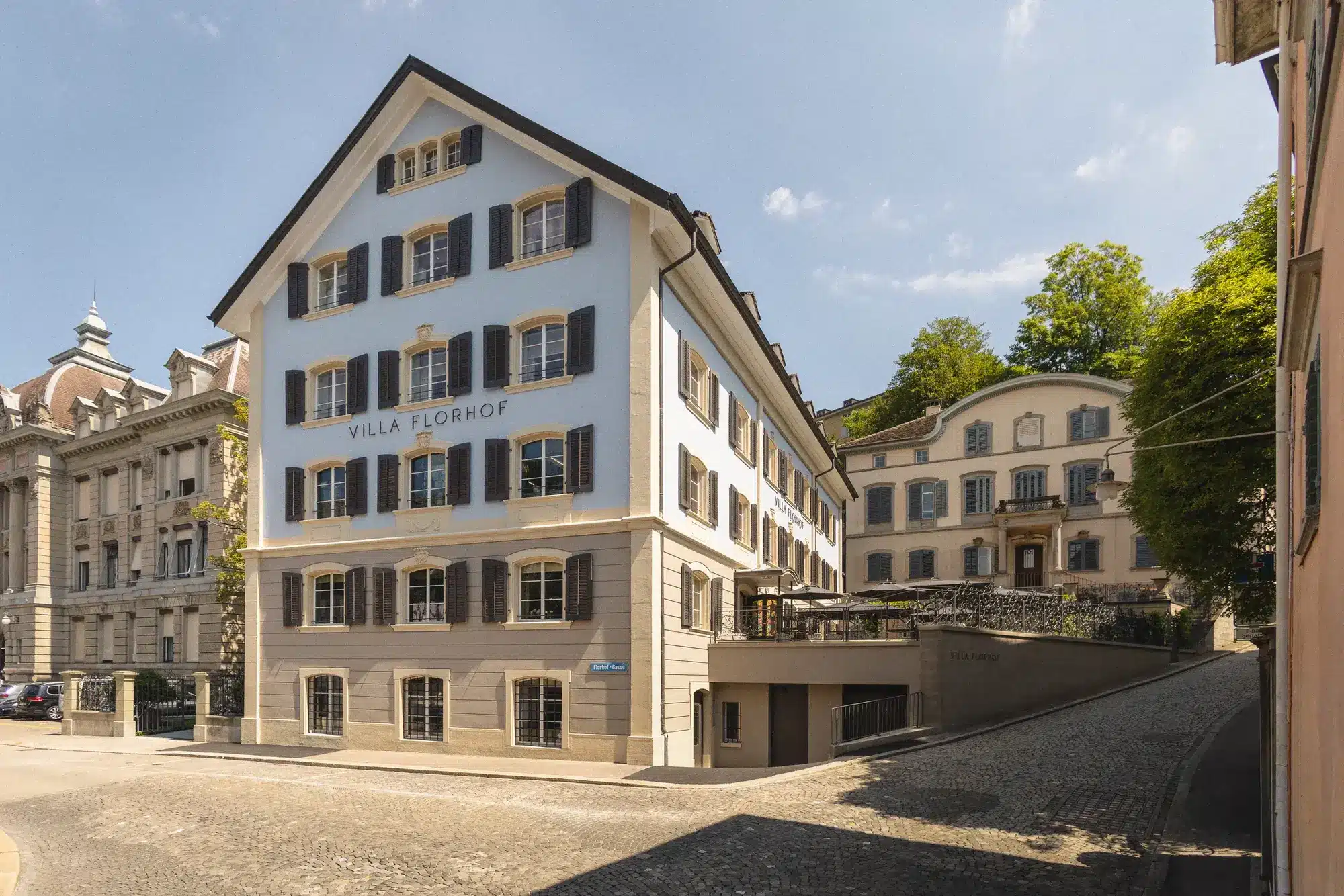 Das denkmalgeschützte Gebäude an der Florhofgasse beherbergt 13 individuell gestaltete Zimmer in der Zürcher Altstadt. (Quelle: zvg)