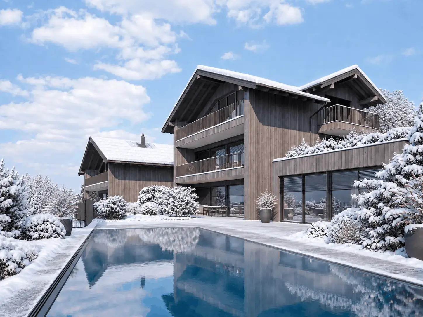 ROSENSTOA Premium Chalets: Stiller Luxus neu im Salzburger Land ROSENSTOA Premium Chalets im Alpendorf von St. Johann im Pongau mit Blick über das Salzachtal